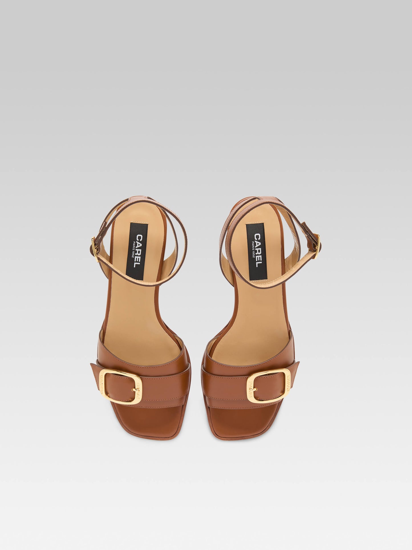 Francoise - Cognac leather flat sandals