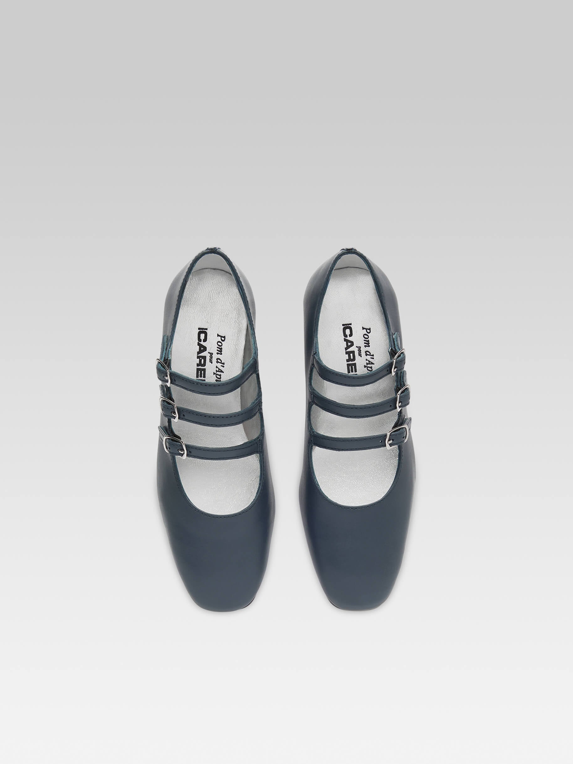 Little Kina - Navy blue leather Mary Janes - Image number 2