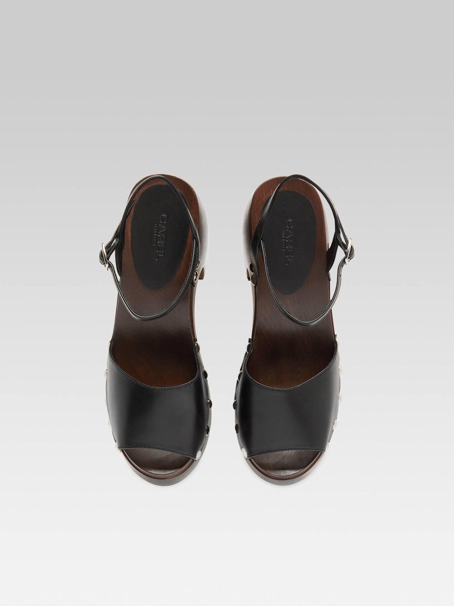 Laly - Black leather clog