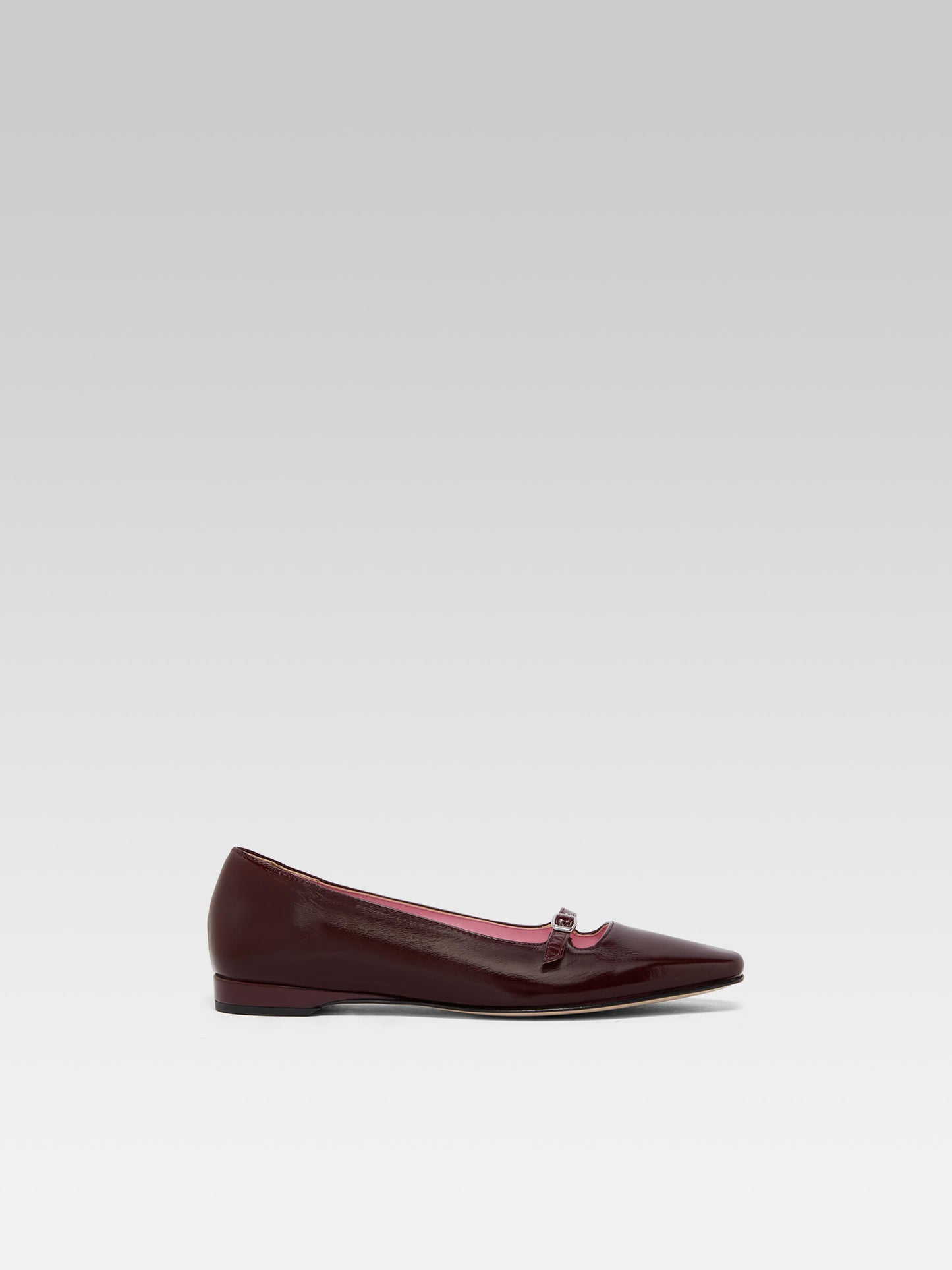 Emilie - Burgundy naplack leather ballet flats