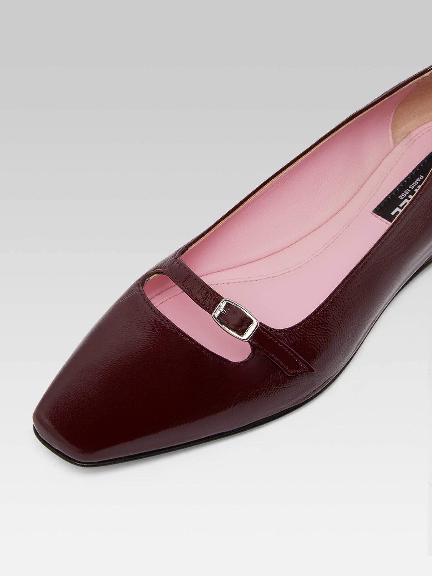 Emilie - Burgundy naplack leather ballet flats