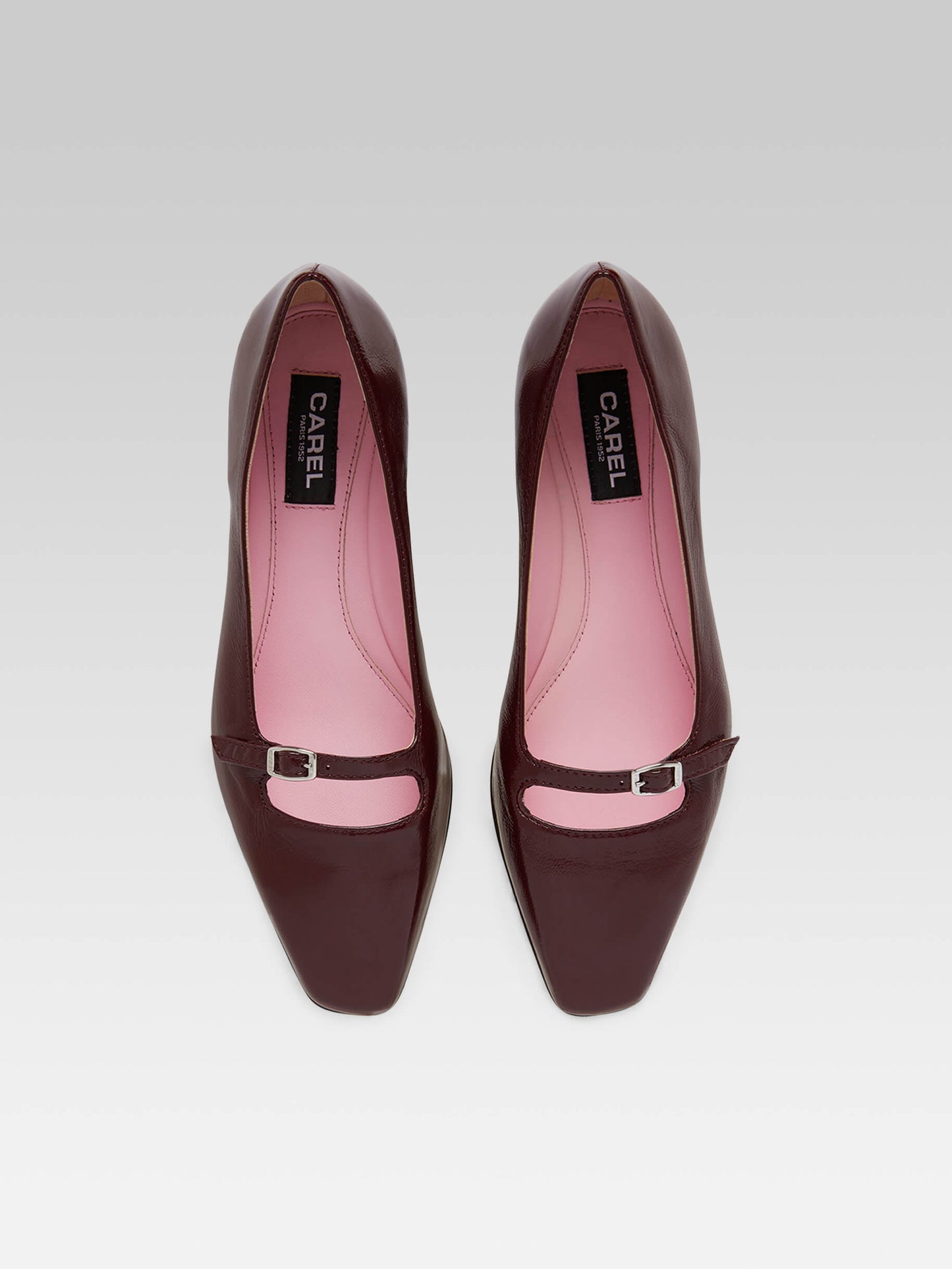 Emilie - Burgundy naplack leather ballet flats