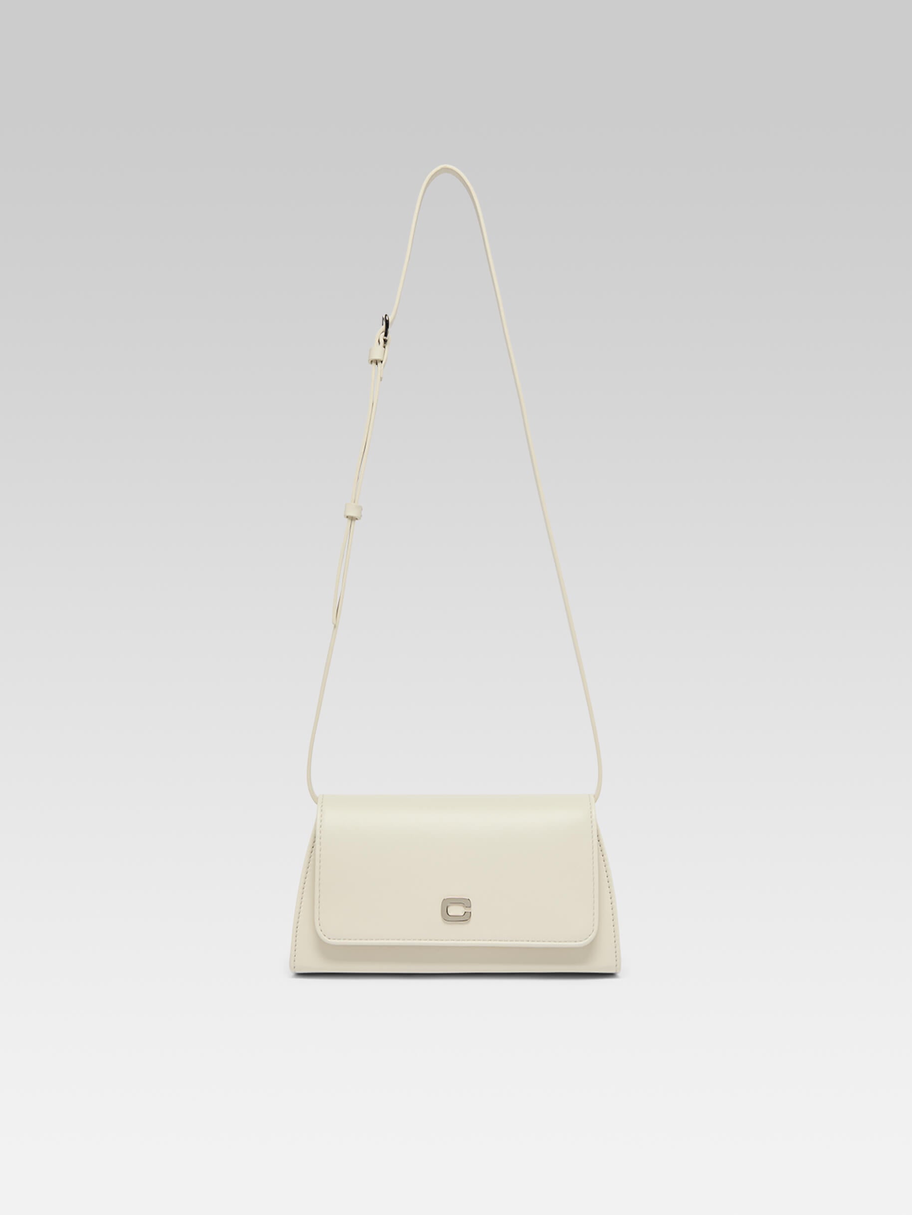 Elysee - White leather shoulder bag