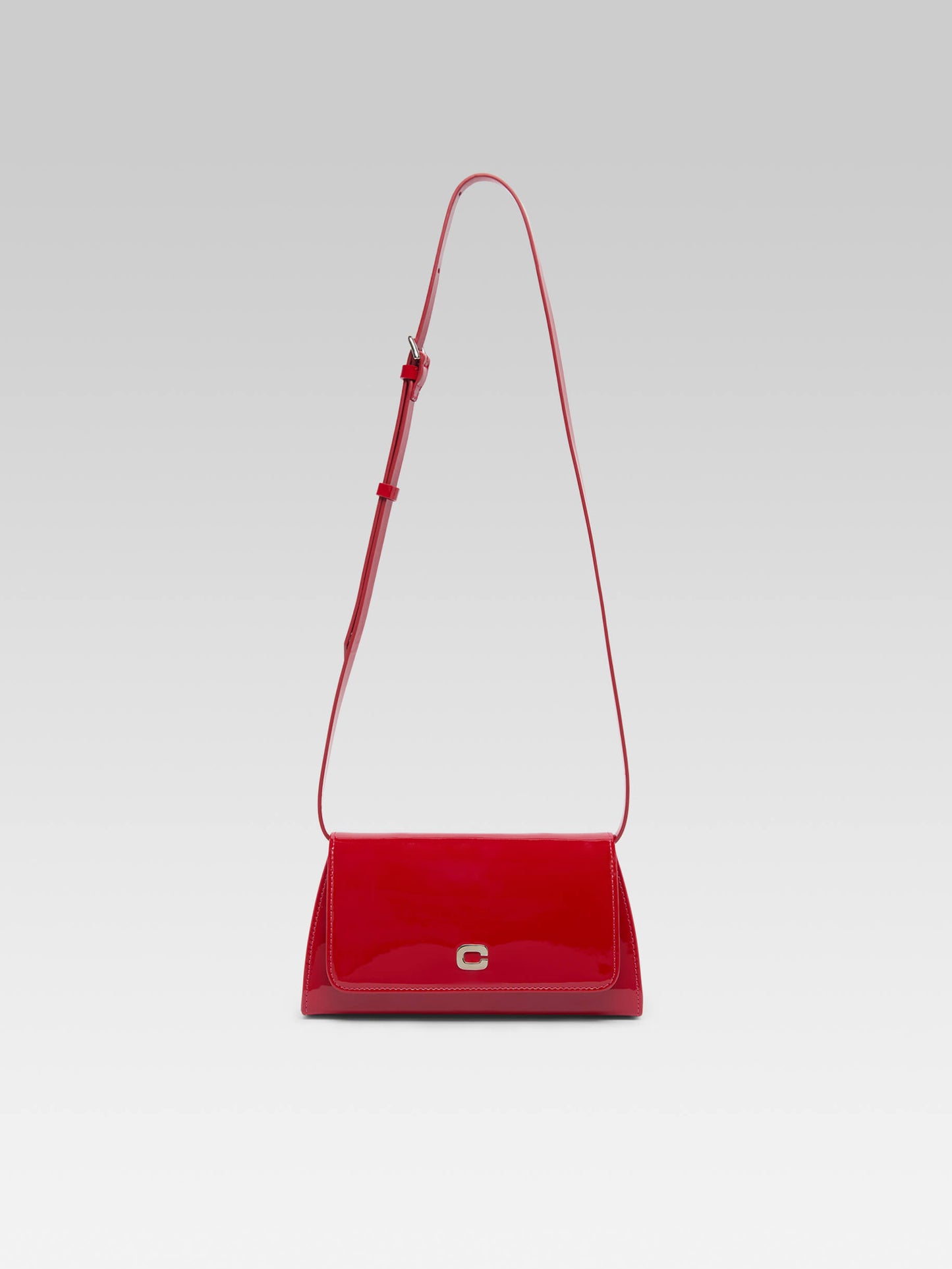 Elysee - Red patent leather shoulder bag