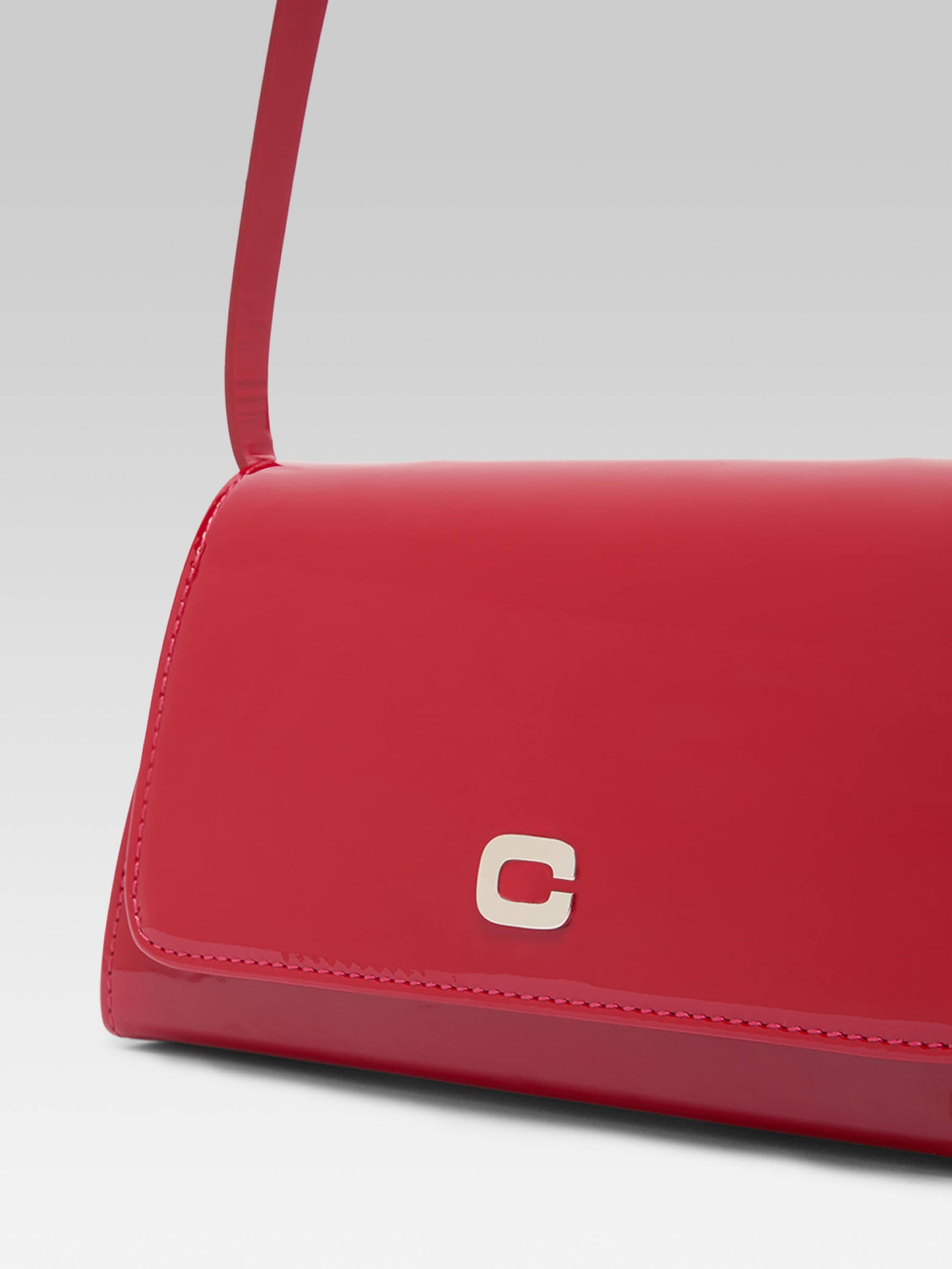 Elysee - Red patent leather shoulder bag