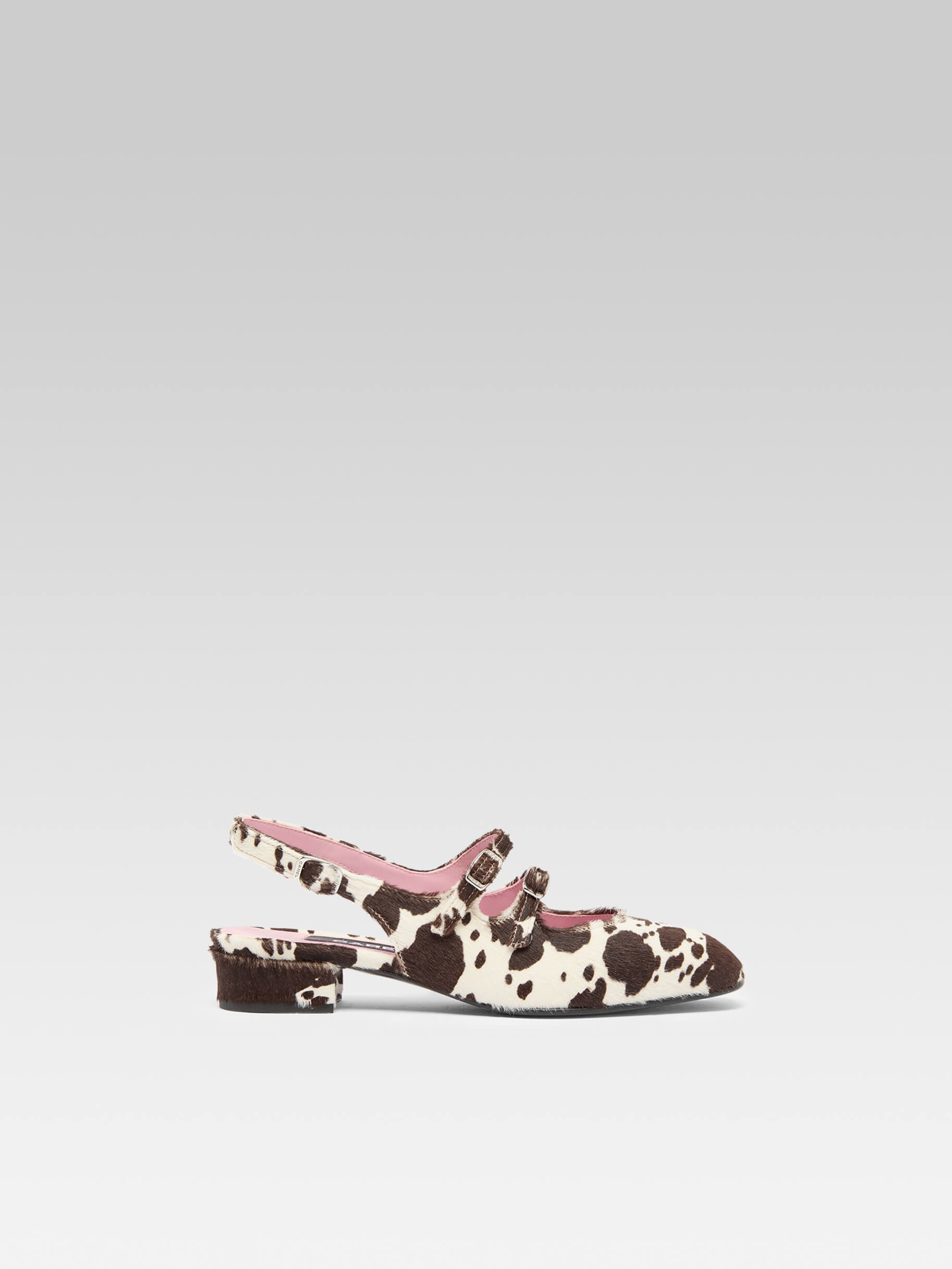 Peche - Babies slingback cuir pony imprimé vache - Image numéro 1