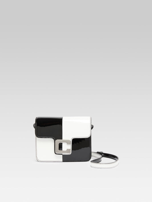 Mini Sorbonne - Black and white checkered patent leather bag