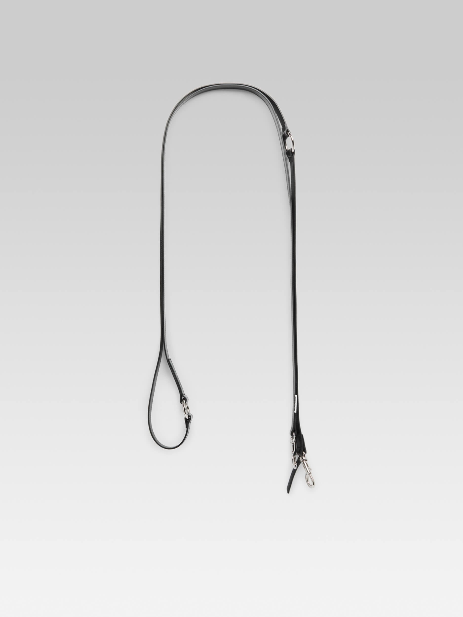 Milou - Black leather dog leash - Image number 1