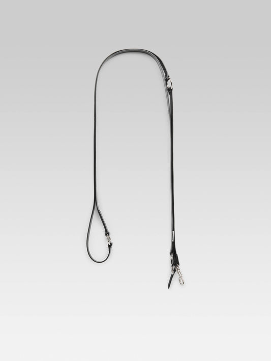 Milou - Black leather dog leash