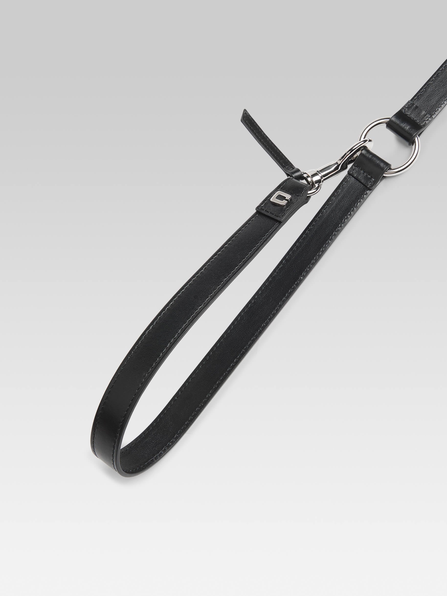 Milou - Black leather dog leash - Image number 2