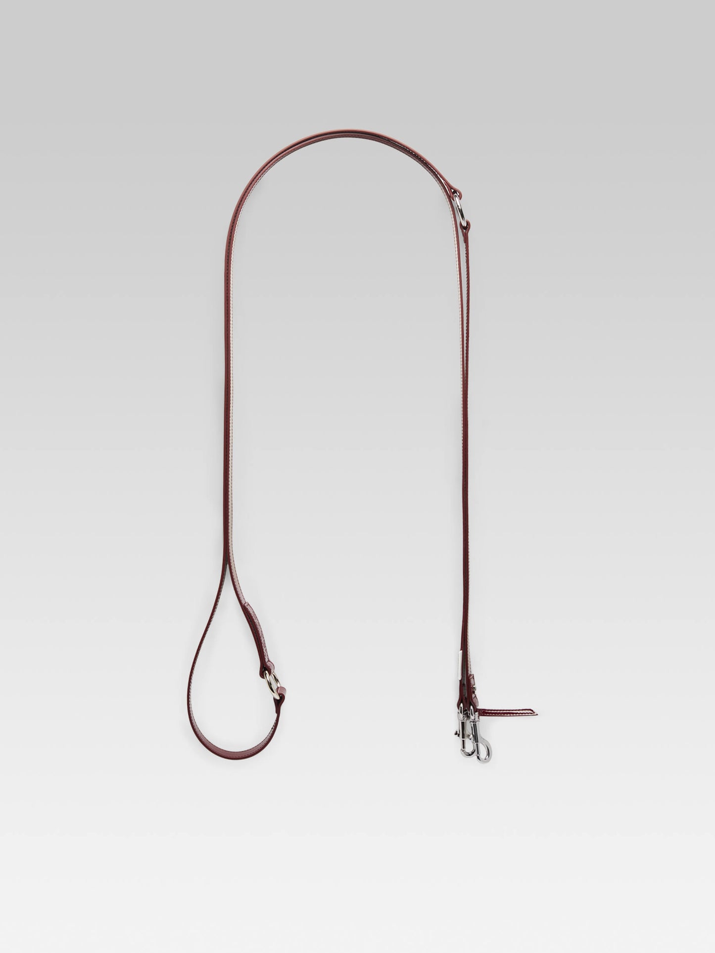 Milou - Burgundy patent leather dog leash