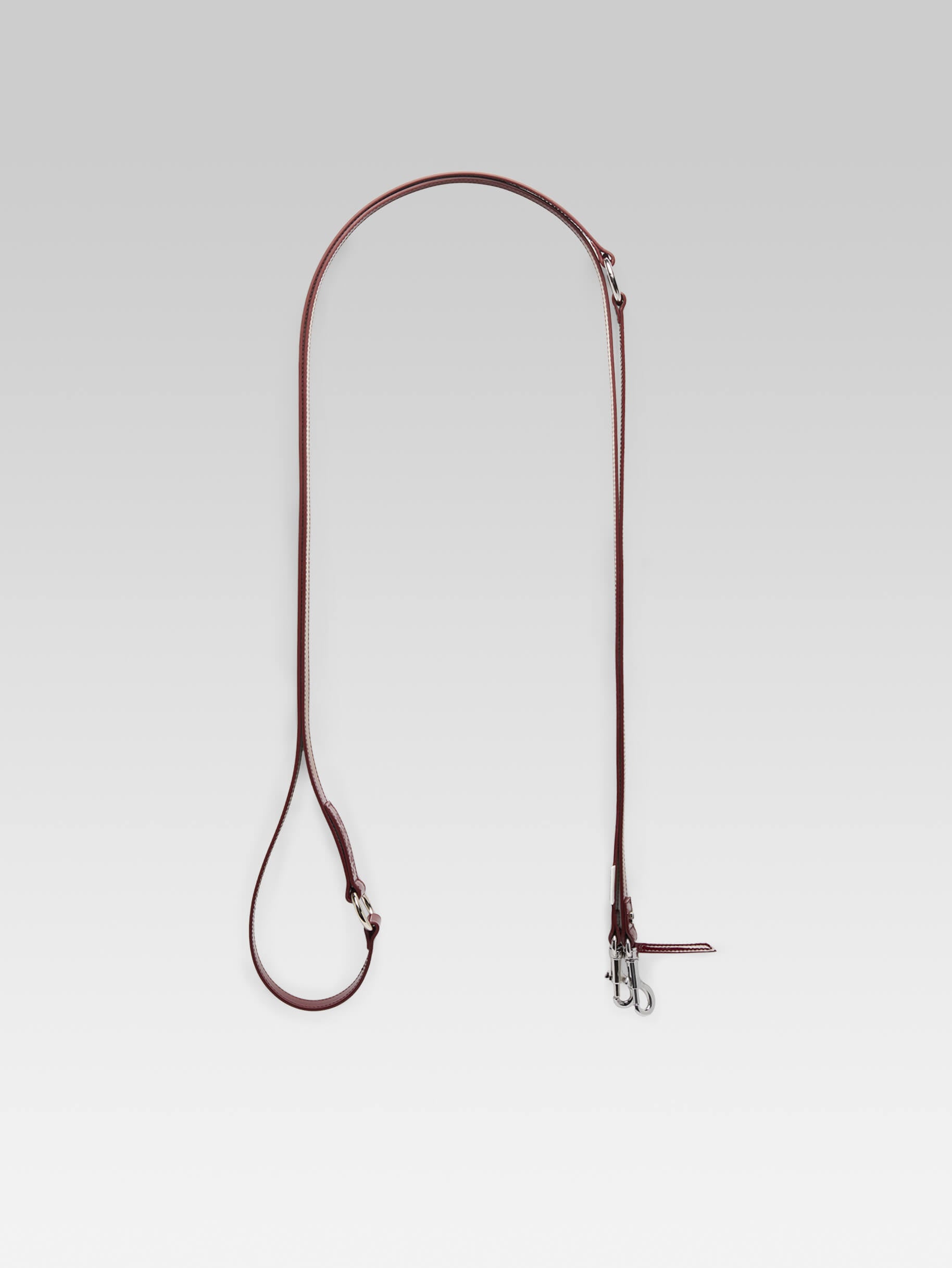 Milou - Burgundy patent leather dog leash - Image number 1