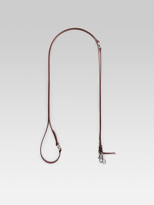 Milou - Burgundy patent leather dog leash