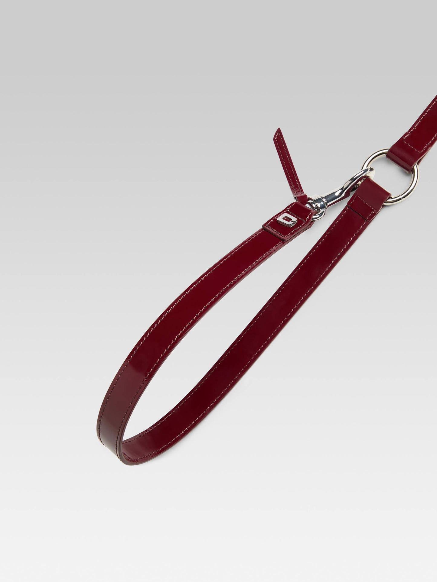 Milou - Burgundy patent leather dog leash