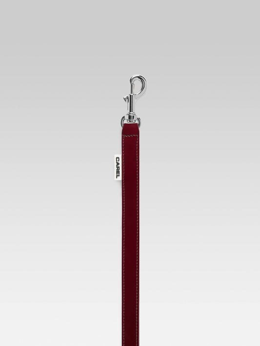 Milou - Burgundy patent leather dog leash - Image number 3