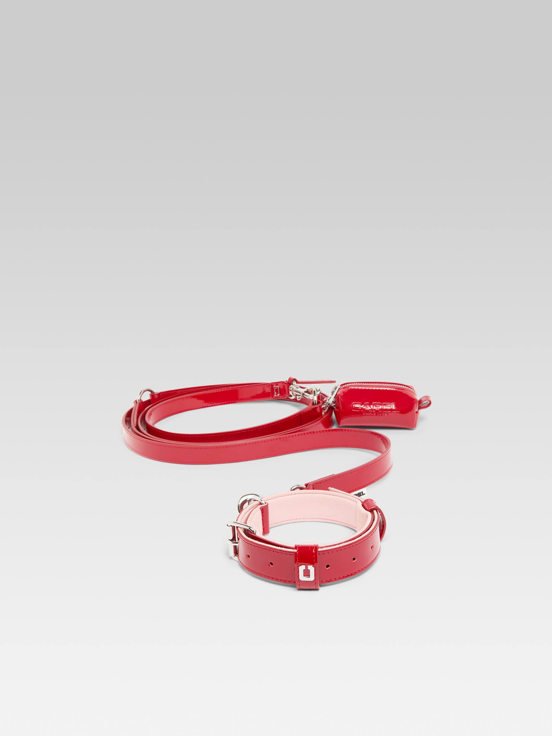 Rex - Red Patent Leather Dog Collar - Image number 4