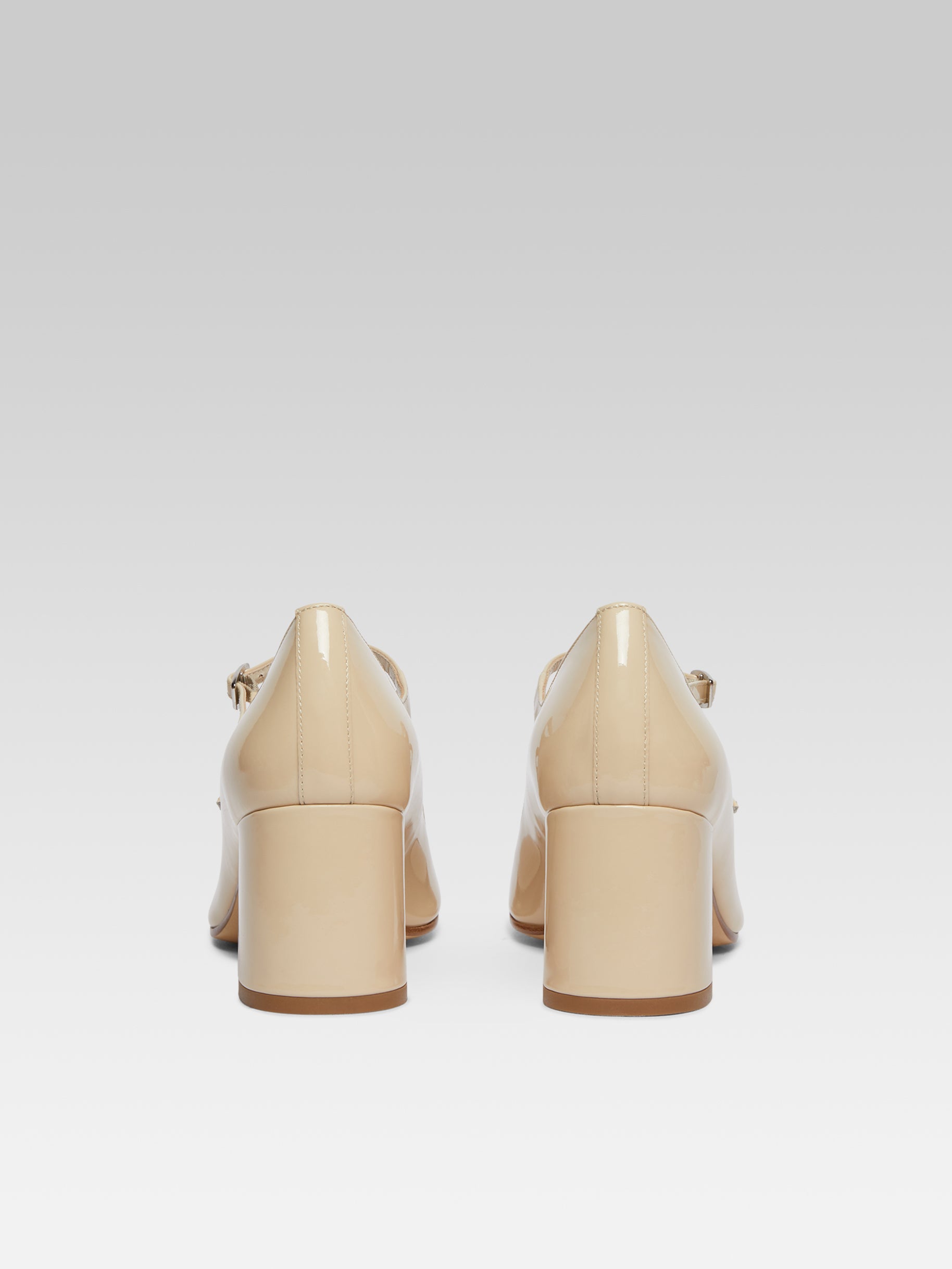 Alice - Beige patent leather Mary Janes pumps - Image number 7