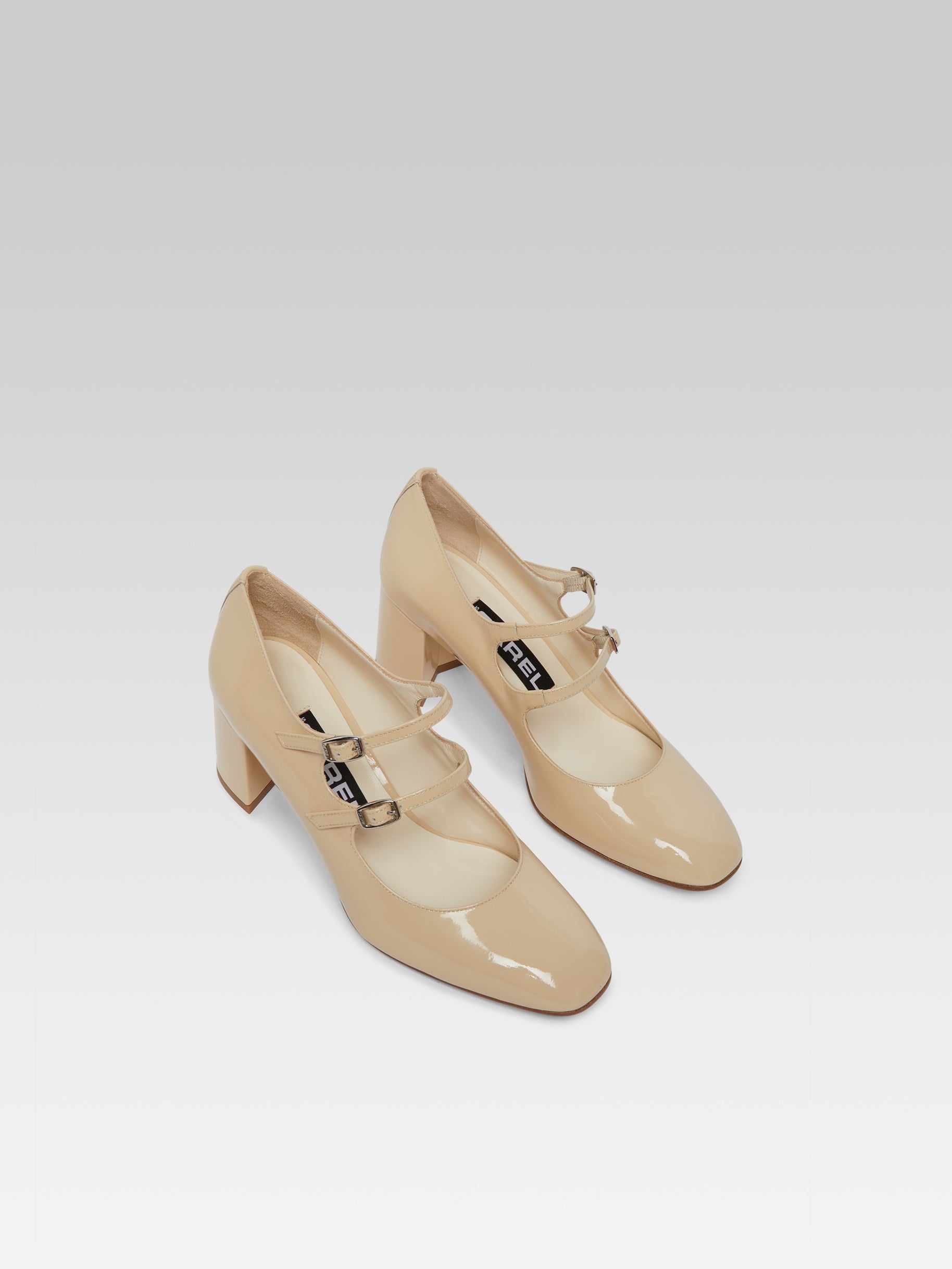 Alice Beige patent leather Mary Janes pumps