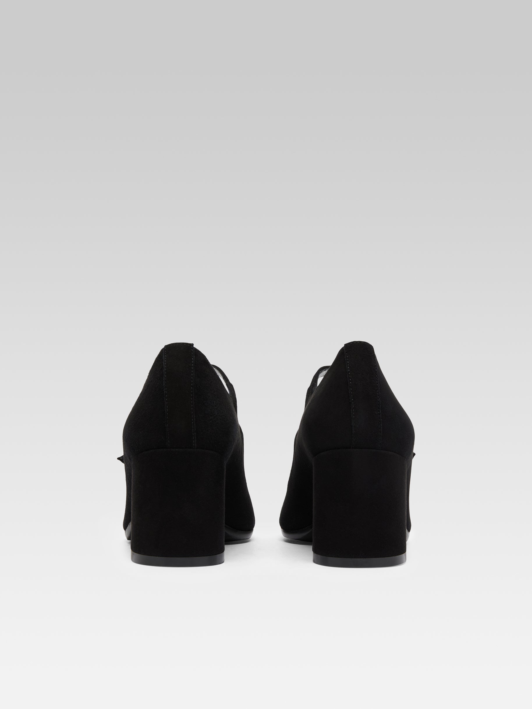 Alice - Black suede leather Mary Janes pumps - Image number 7