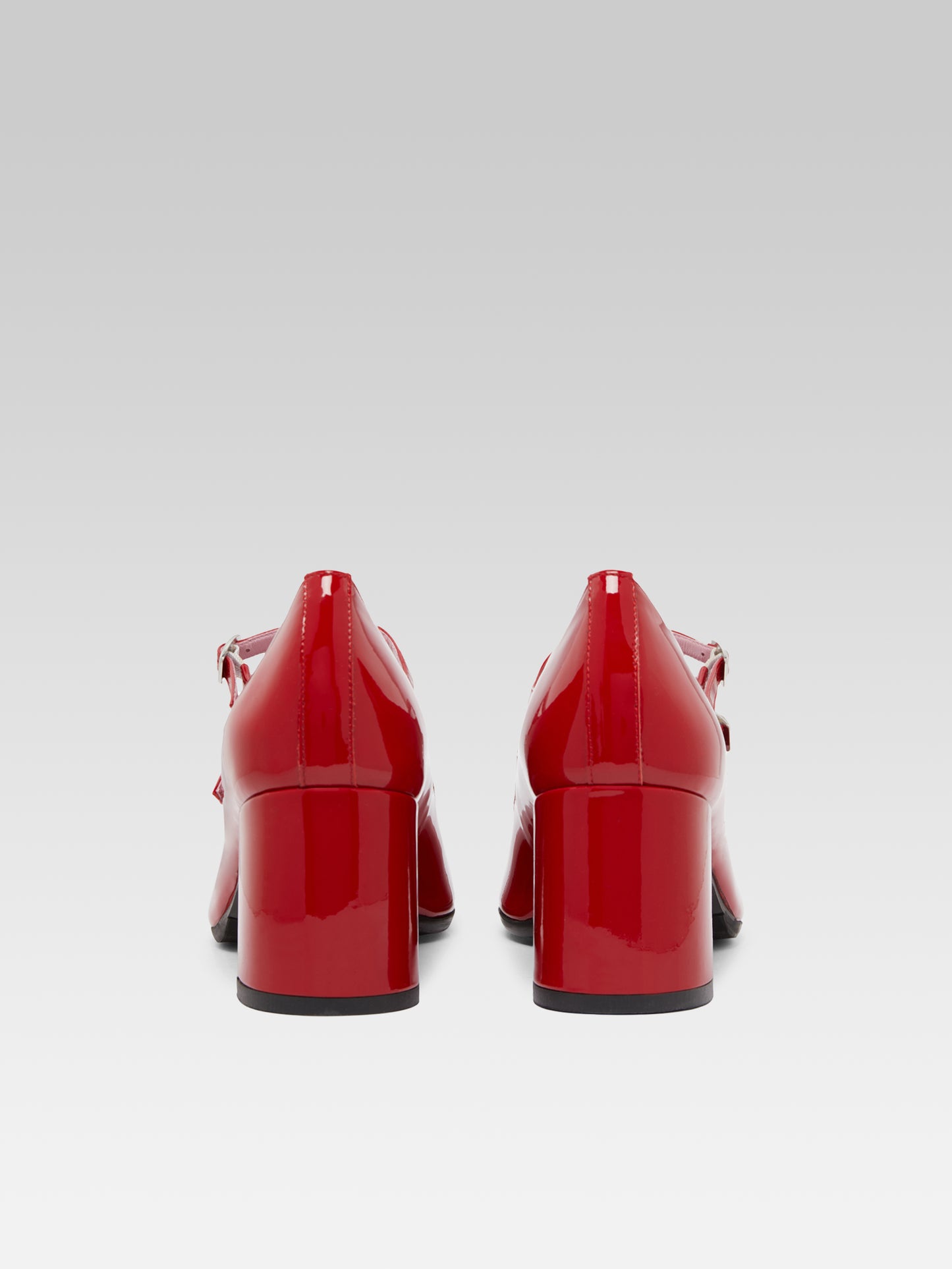 Alice - Escarpins babies cuir verni rouge