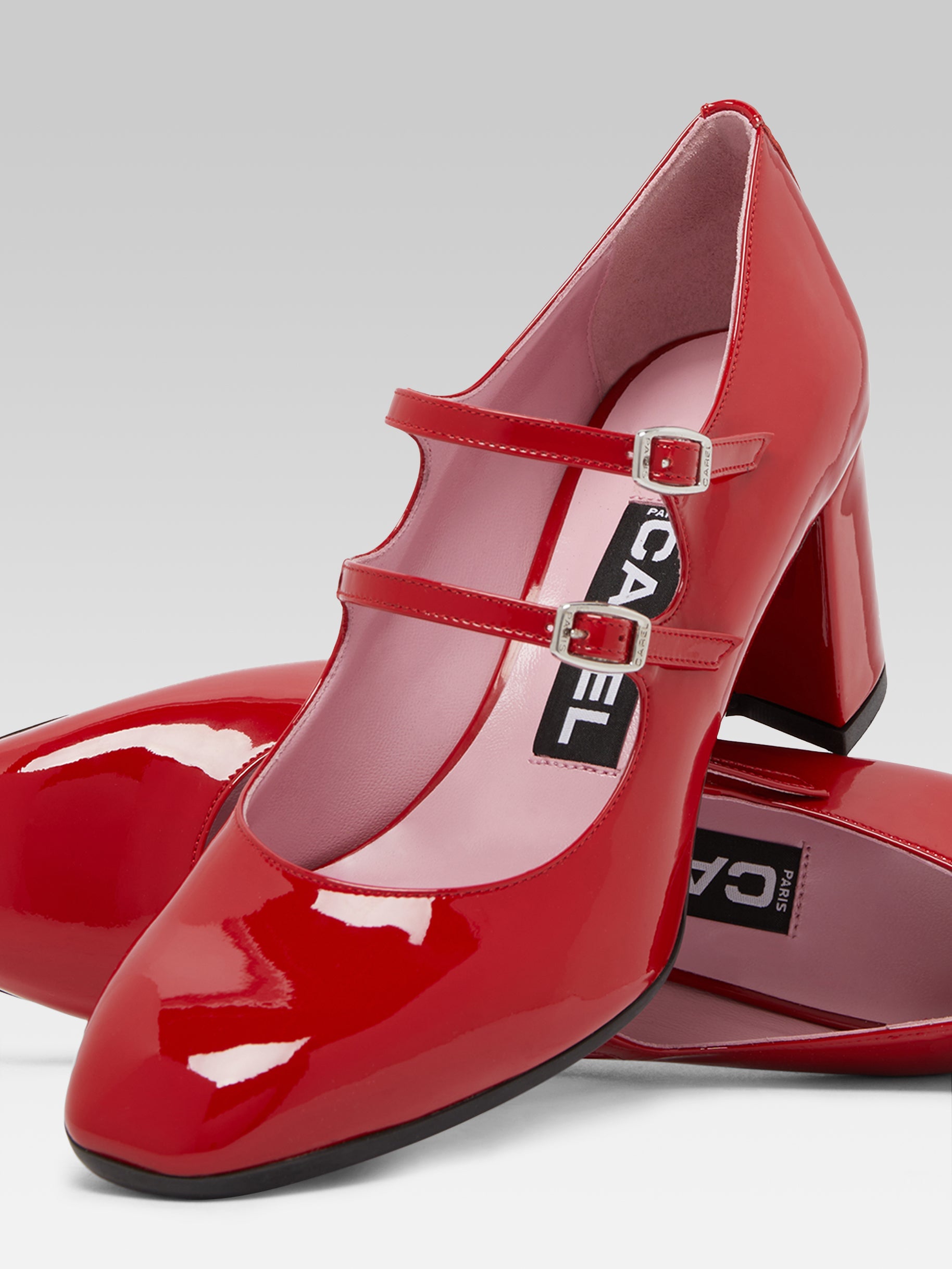 Alice - Red patent leather Mary Janes pumps - Image number 6