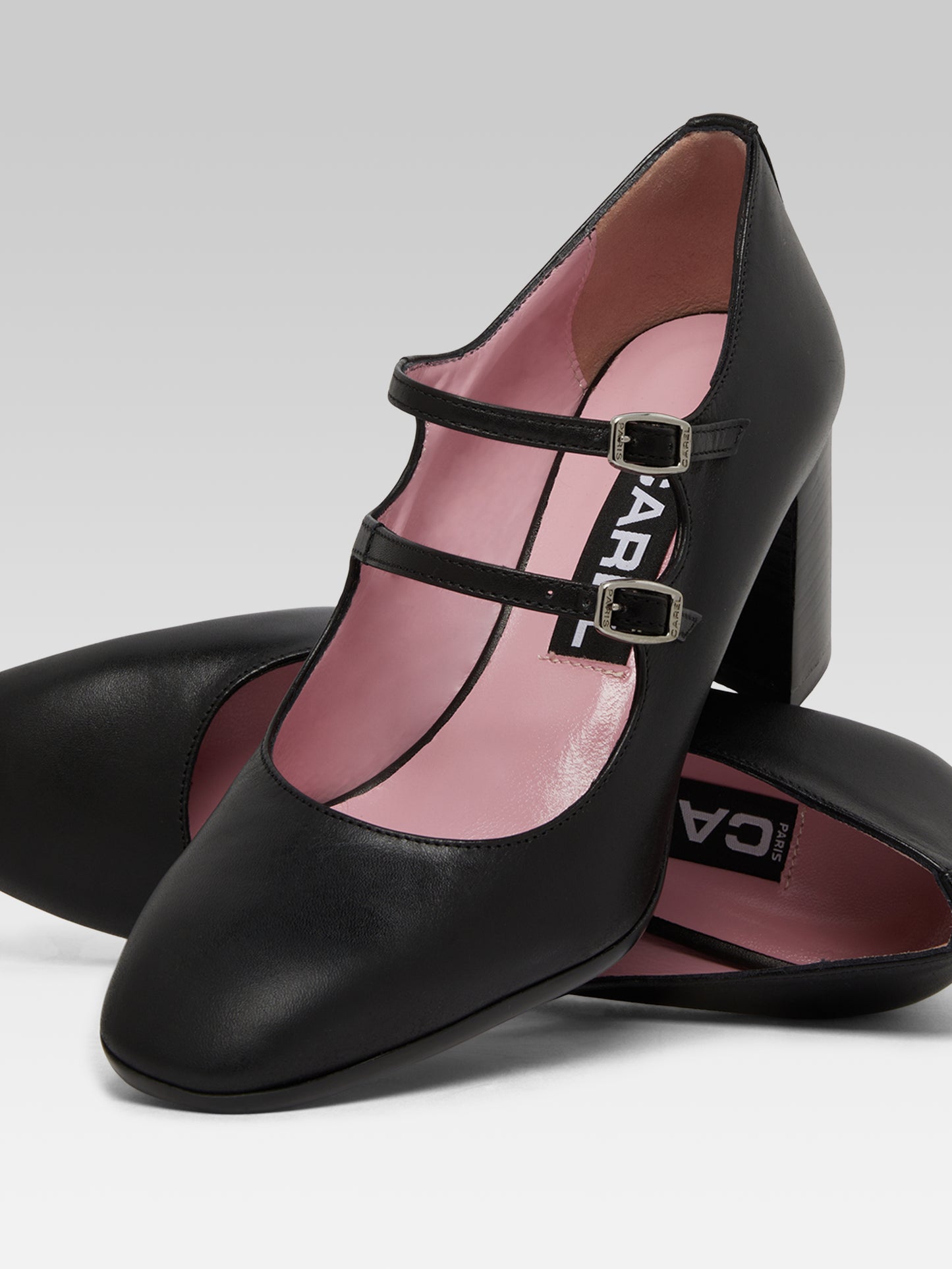 Alice - Black leather Mary Janes pumps