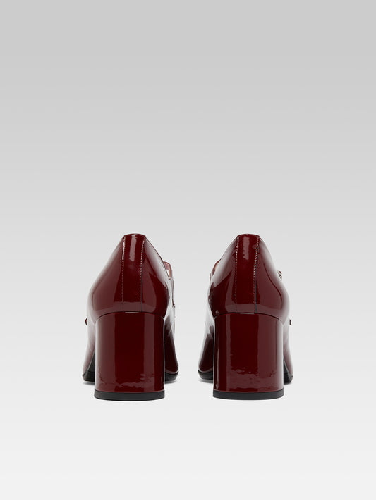 Alice - Burgundy patent leather Mary Janes pumps - Image number 8