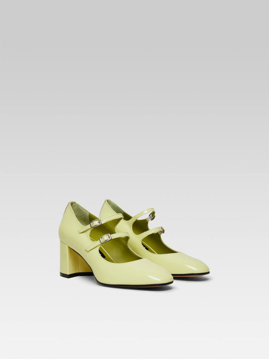 Alice - Lemon patent leather baby pumps - Image number 3