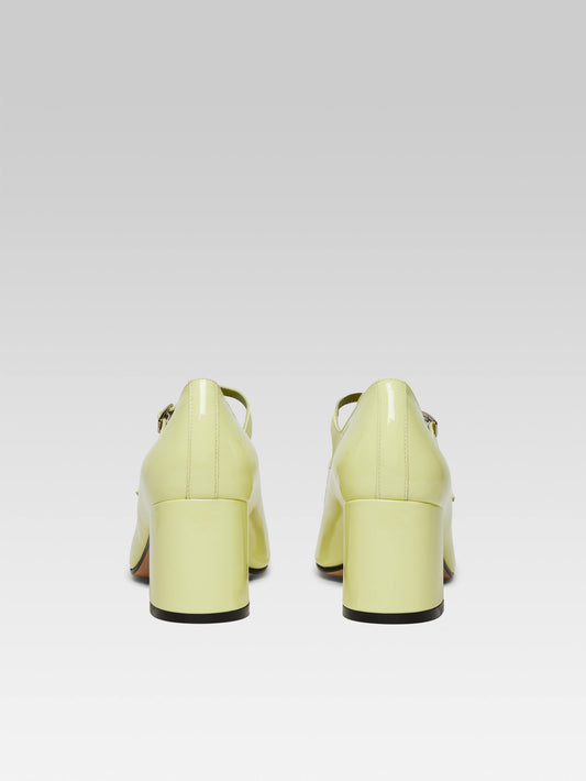 Alice - Lemon patent leather baby pumps - Image number 4