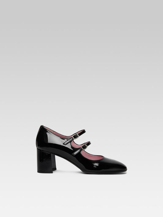 Alice - Black patent leather Mary Janes pumps - Image number 2