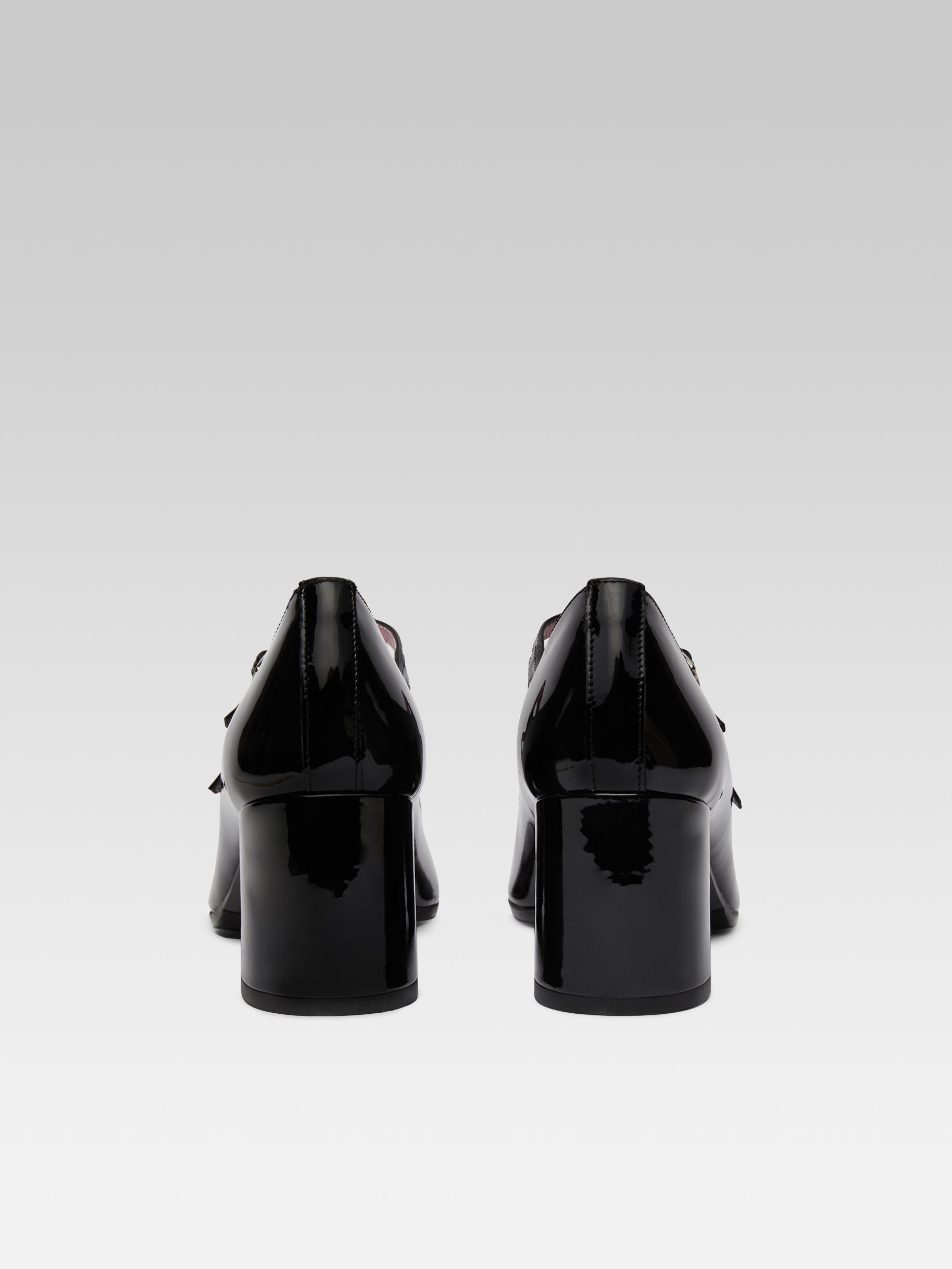 Alice - Black patent leather Mary Janes pumps - Image number 6