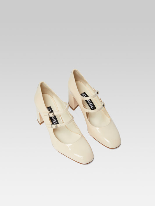 Alice - Nude patent leather Mary Janes pumps - Image number 3