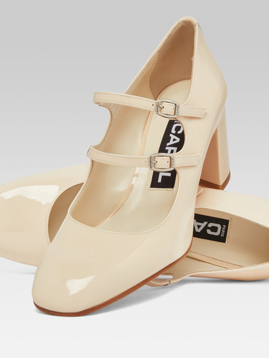 Alice - Nude patent leather Mary Janes pumps - Image number 4