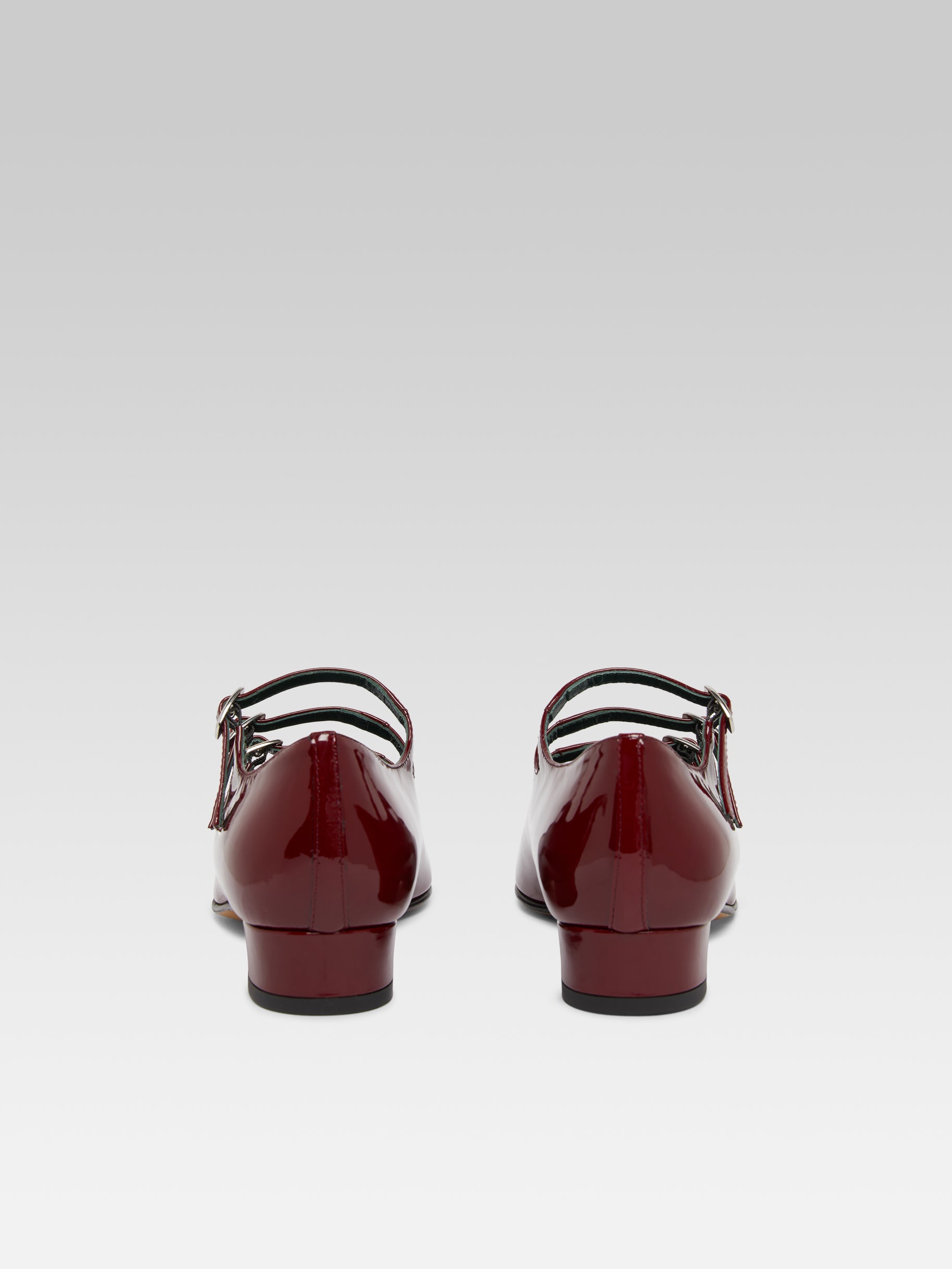 Ariana - Burgundy patent leather Mary Janes ballet flats - Image number 7