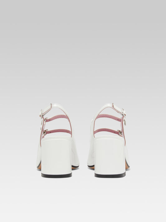 Banana - White patent leather slingback Mary Janes - Image number 7