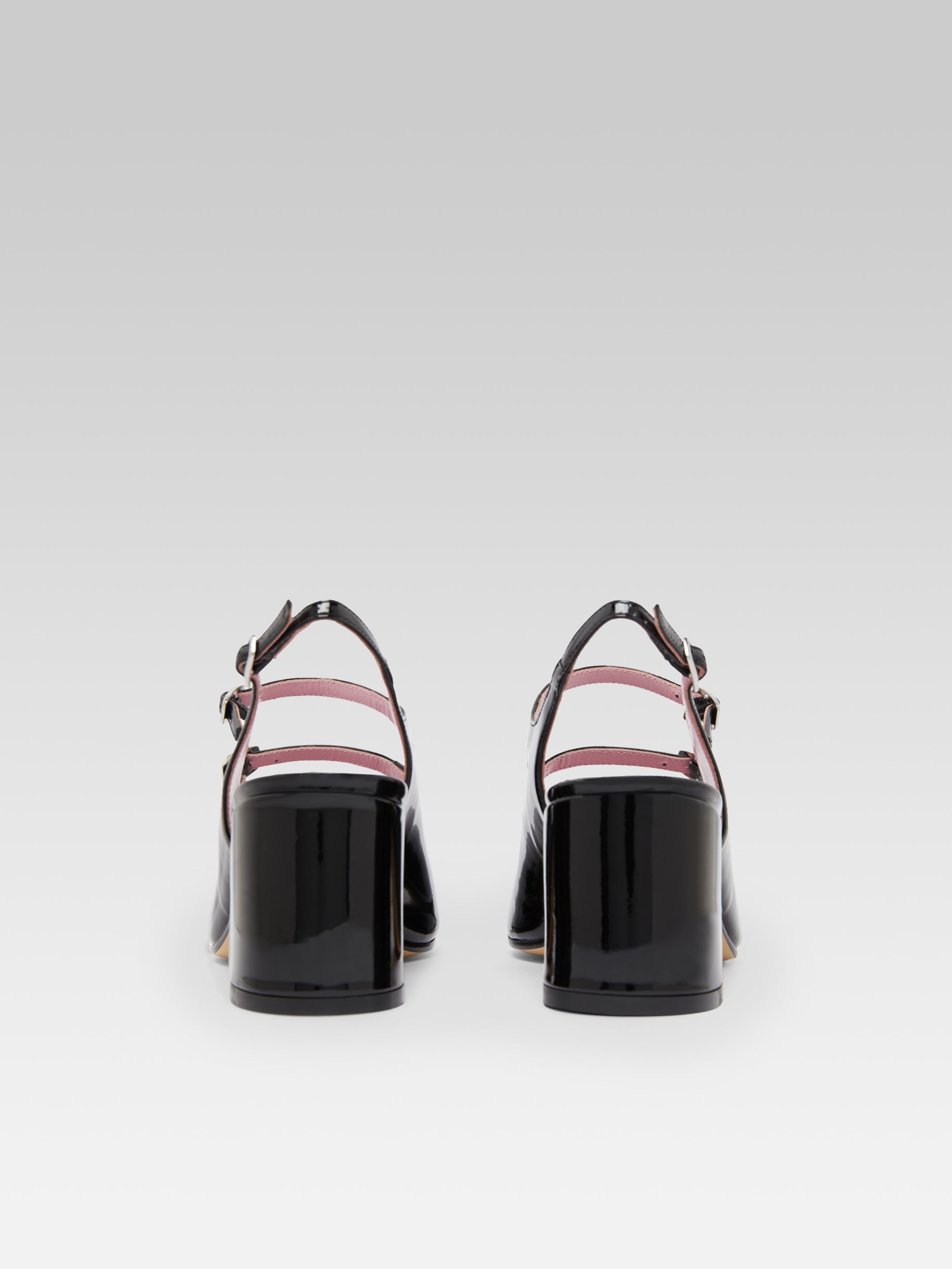 Banana - Black patent leather slingback Mary Janes - Image number 7