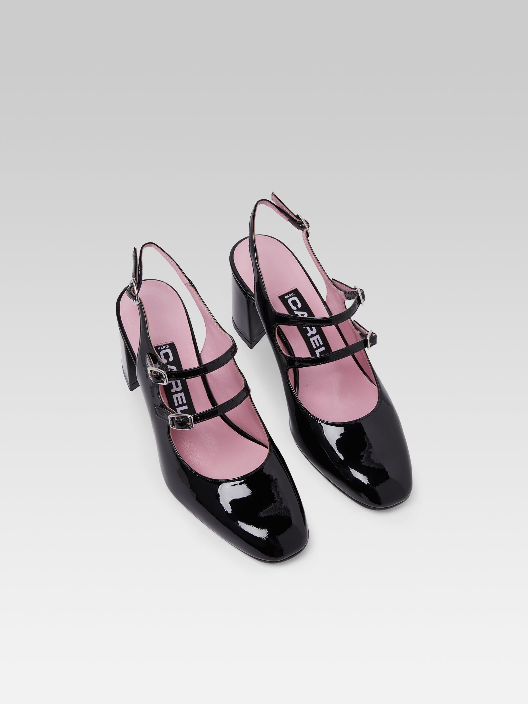 Banana - Black patent leather slingback Mary Janes - Image number 5