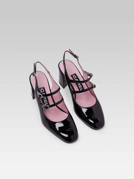 Banana - Black patent leather slingback Mary Janes - Image number 3