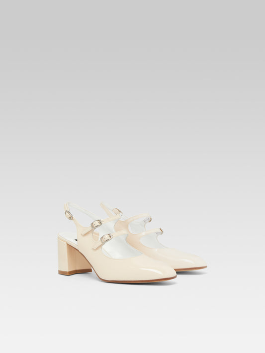 Banana - Nude patent leather slingback Mary Janes - Image number 4