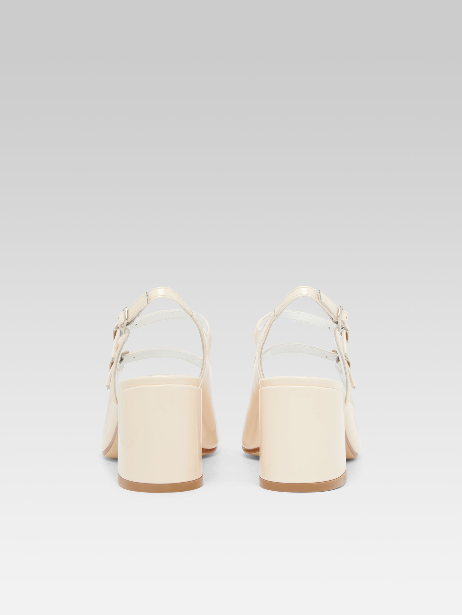 Banana - Babies slingback cuir verni nude - Image numéro 8