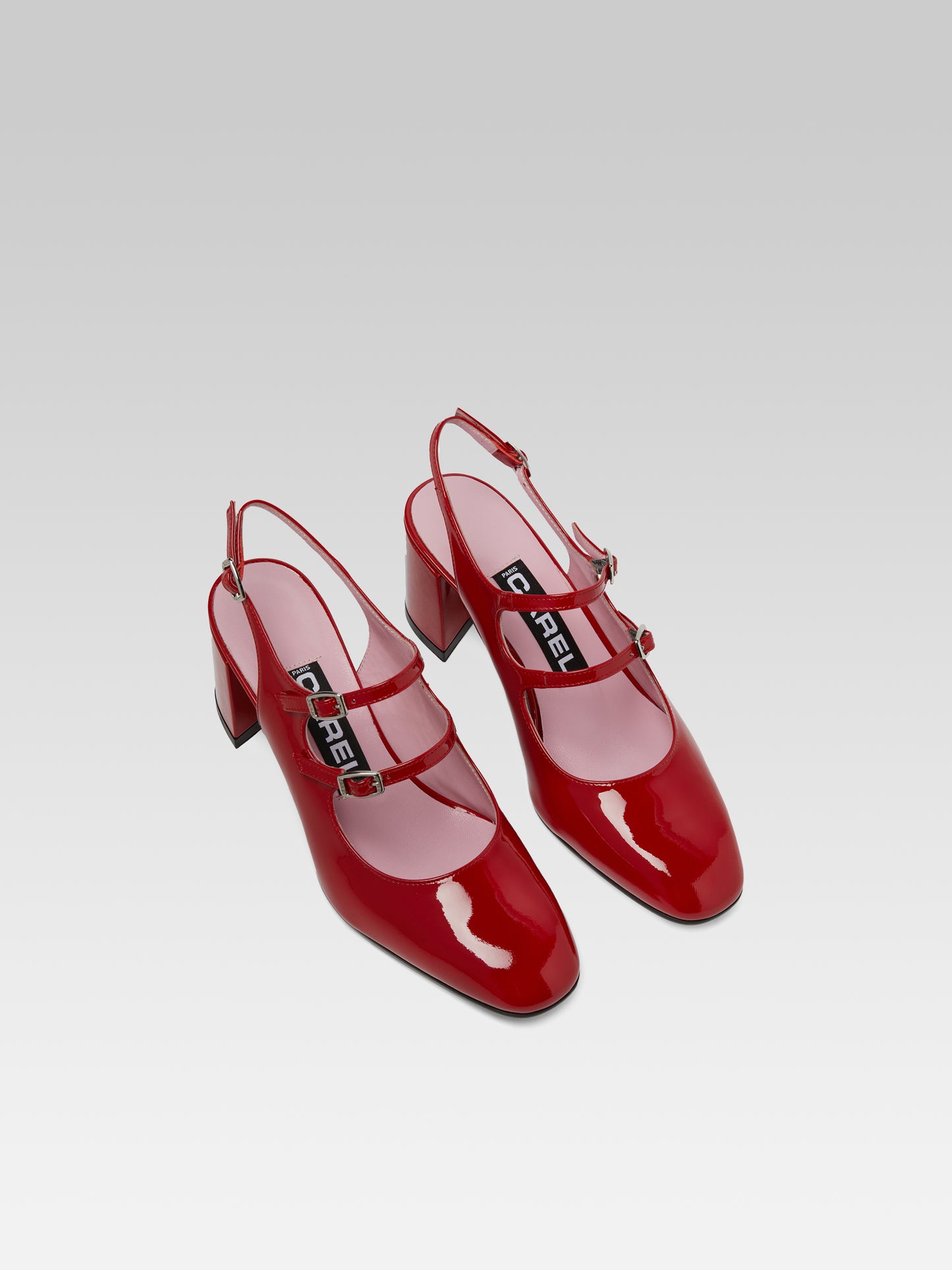 Banana - Red patent leather slingback Mary Janes