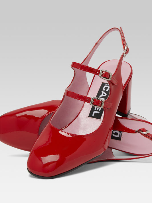 Banana - Babies slingback cuir verni rouge - Image numéro 6