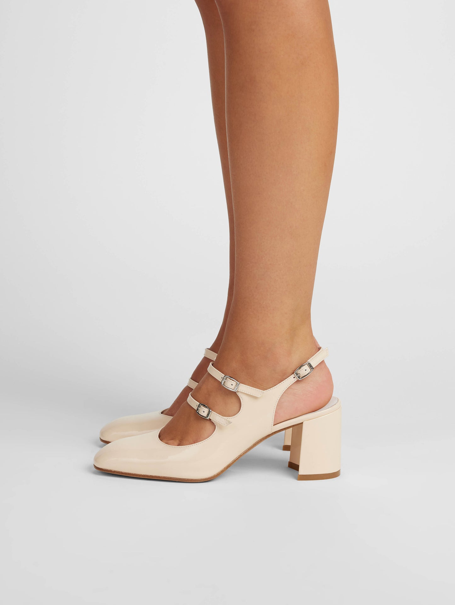 Banana - Babies slingback cuir verni nude