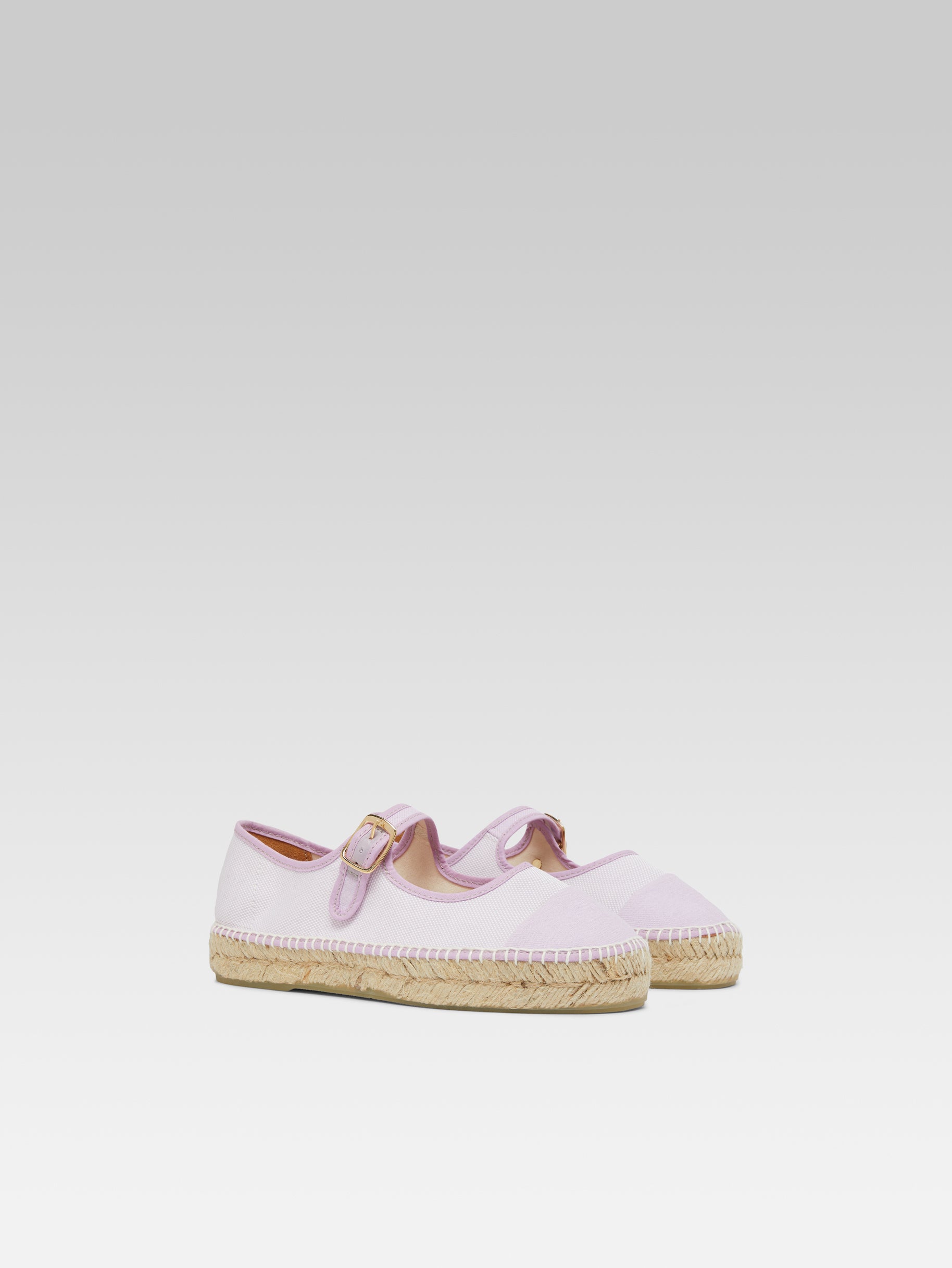 Colza - Lilac canvas Mary Janes espadrilles