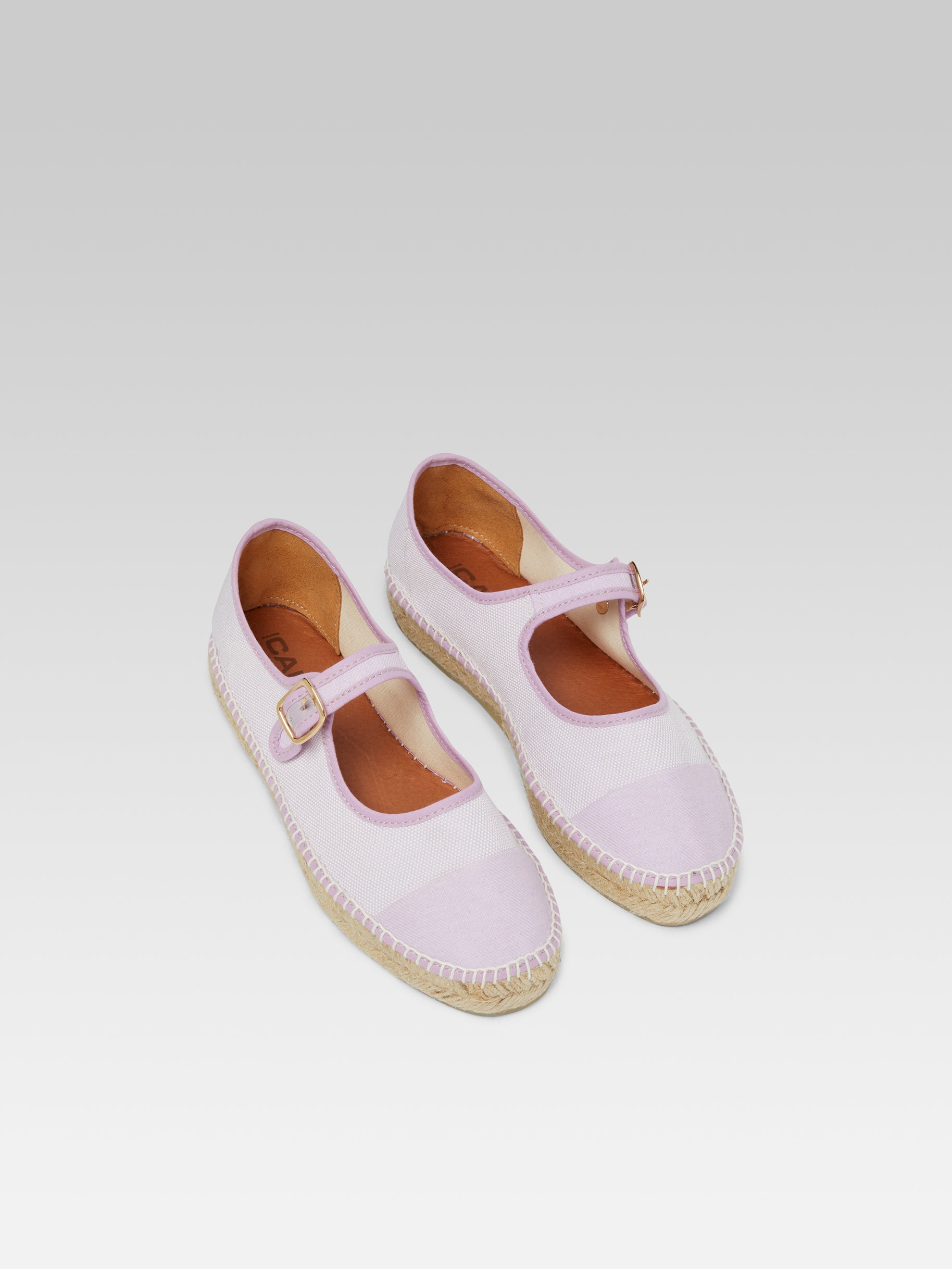 Colza - Lilac canvas Mary Janes espadrilles