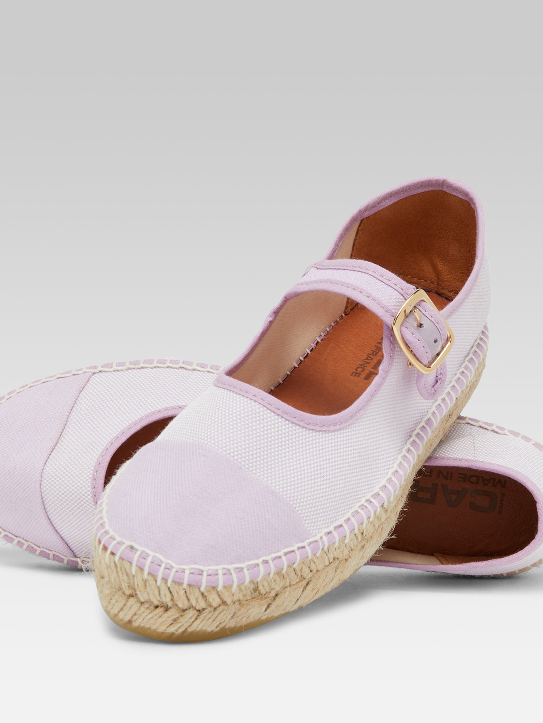 Colza - Lilac canvas Mary Janes espadrilles