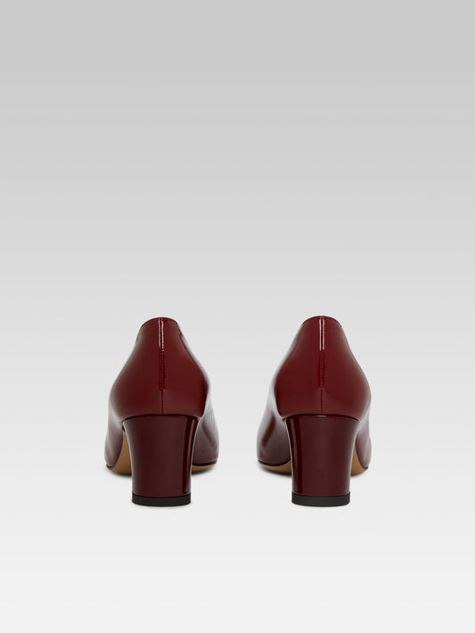 Edith - Bi-burgundy patent leather pumps - Image number 5