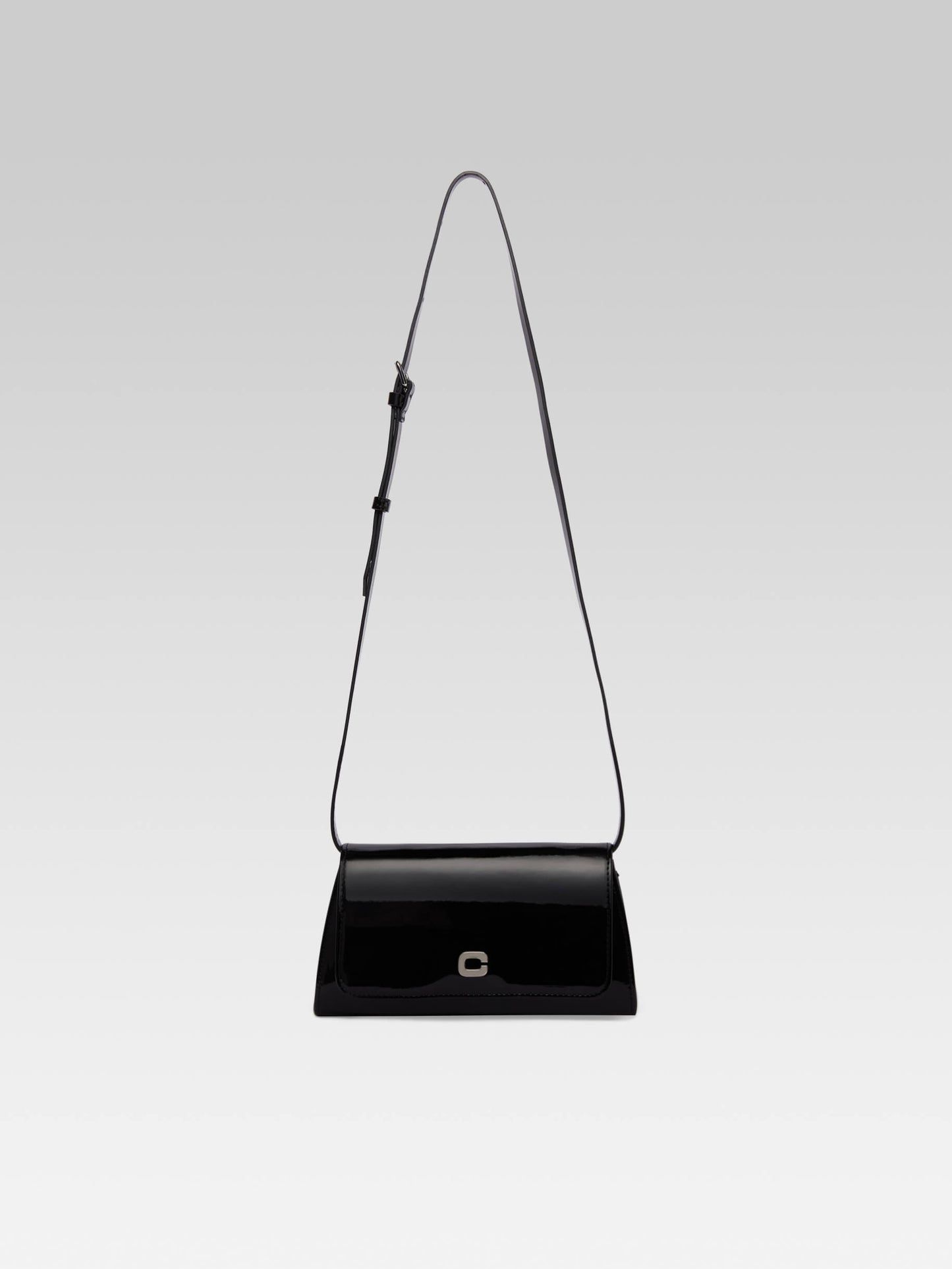 Elysee - Black patent leather shoulder bag