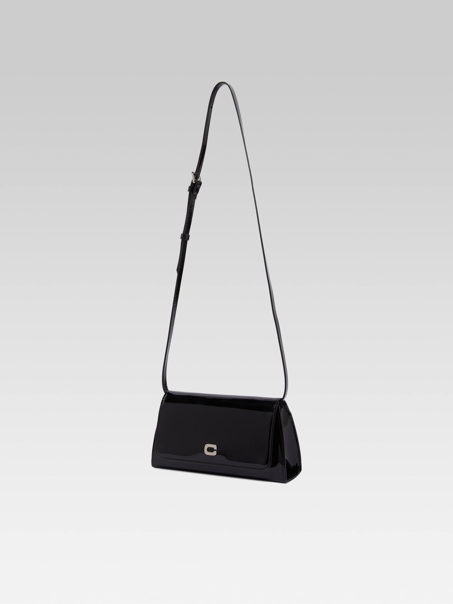 Elysee - Black patent leather shoulder bag