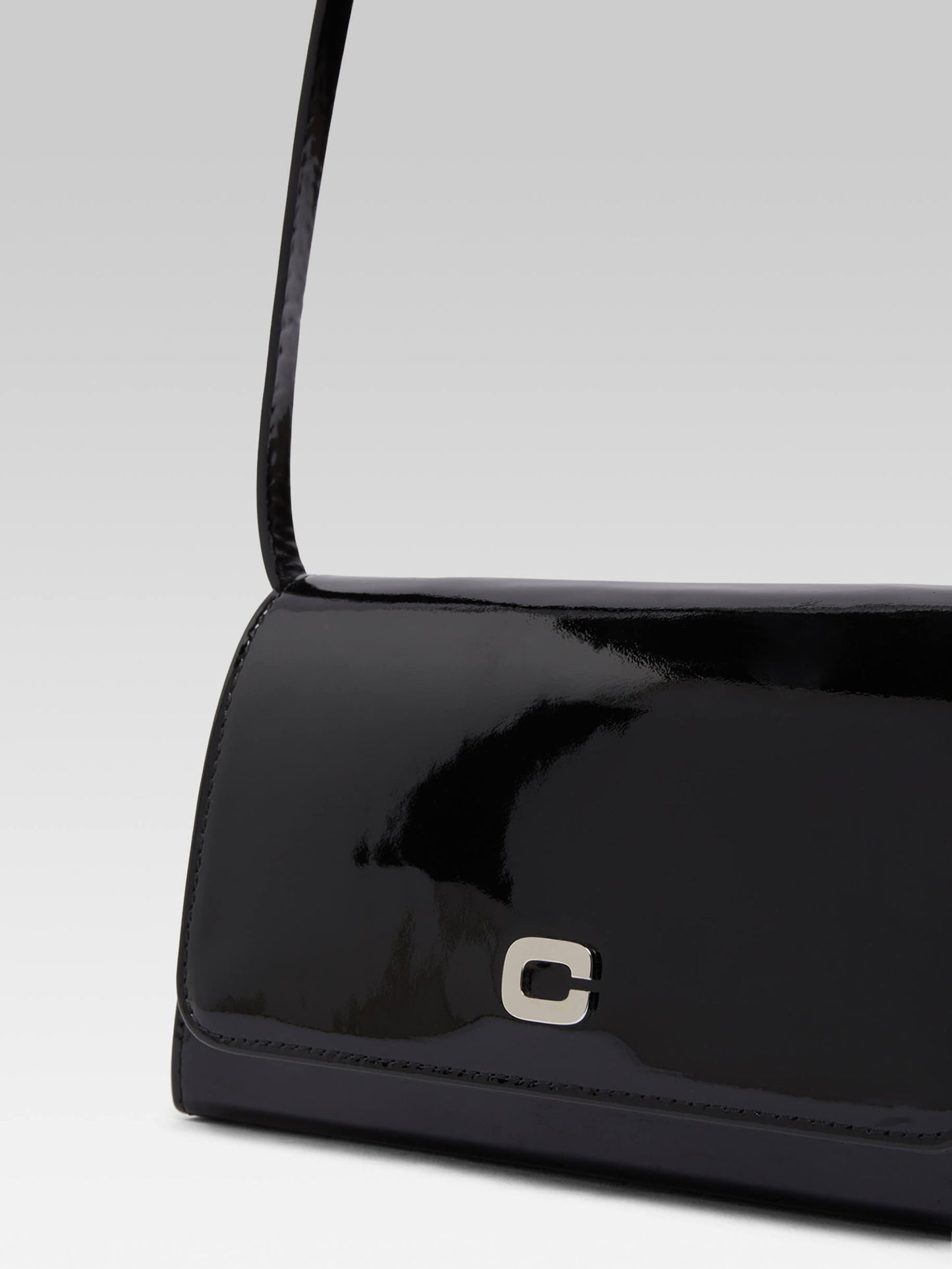 Elysee - Black patent leather shoulder bag